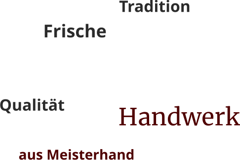 Tradition Handwerk Frische Hauseigene Produktion Qualität aus Meisterhand